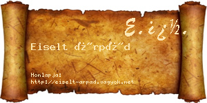 Eiselt Árpád névjegykártya